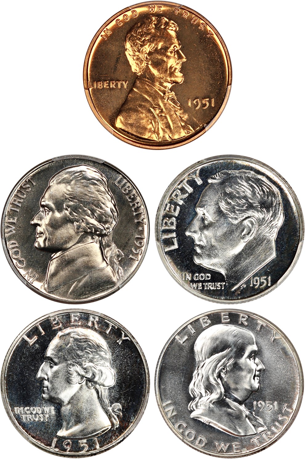 image for: 1951 Proof Set PCGS Proof 64-67 (5 coins)