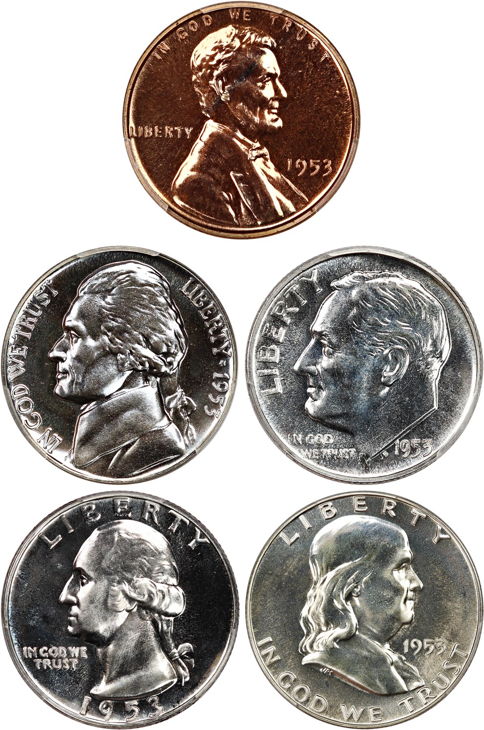 image for: 1953 Proof Set PCGS Proof 66-67 (5 coins)