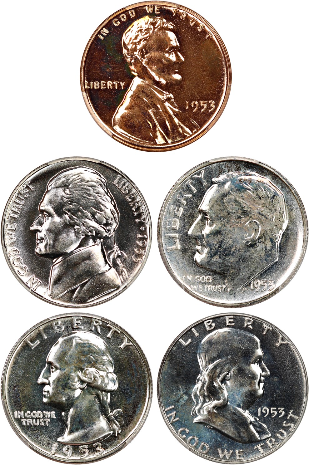 image for: 1953 Proof Set PCGS Proof 65-68 (5 coins)