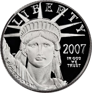 image for: 2007-W Platinum Eagle $10 PCGS Proof 69 DCAM (First Strike)