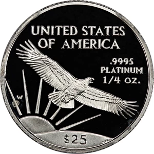 image for: 1997-W Platinum Eagle $25 PCGS Proof 69 DCAM