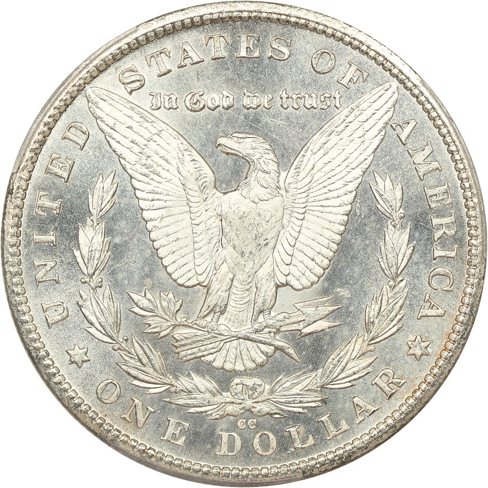 image for: 1880-CC $1 PCGS MS64 PL (VAM-6, 8/Low 7)