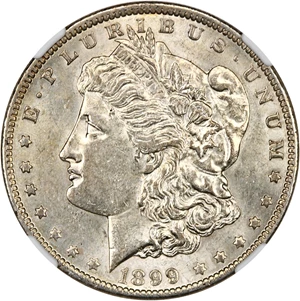 image for: 1899-O $1 NGC AU58 (Micro O)