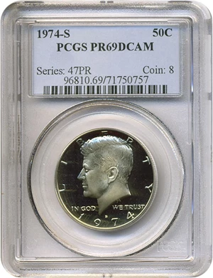 image for: 1974-S 50c PCGS Proof 69 DCameo