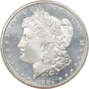 image for: 1884-CC $1 PCGS MS65 DMPL