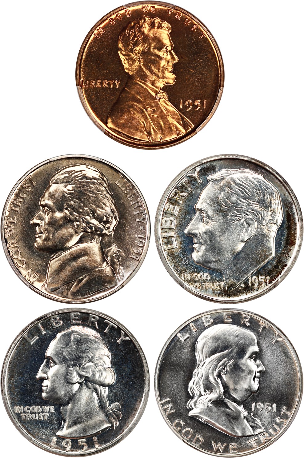 image for: 1951 Proof Set PCGS/CAC Proof 67 (5 coins)