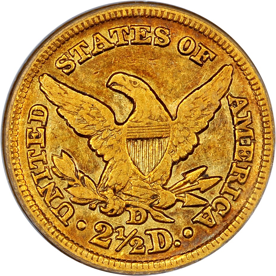 image for: 1848-D $2 1/2 PCGS XF40