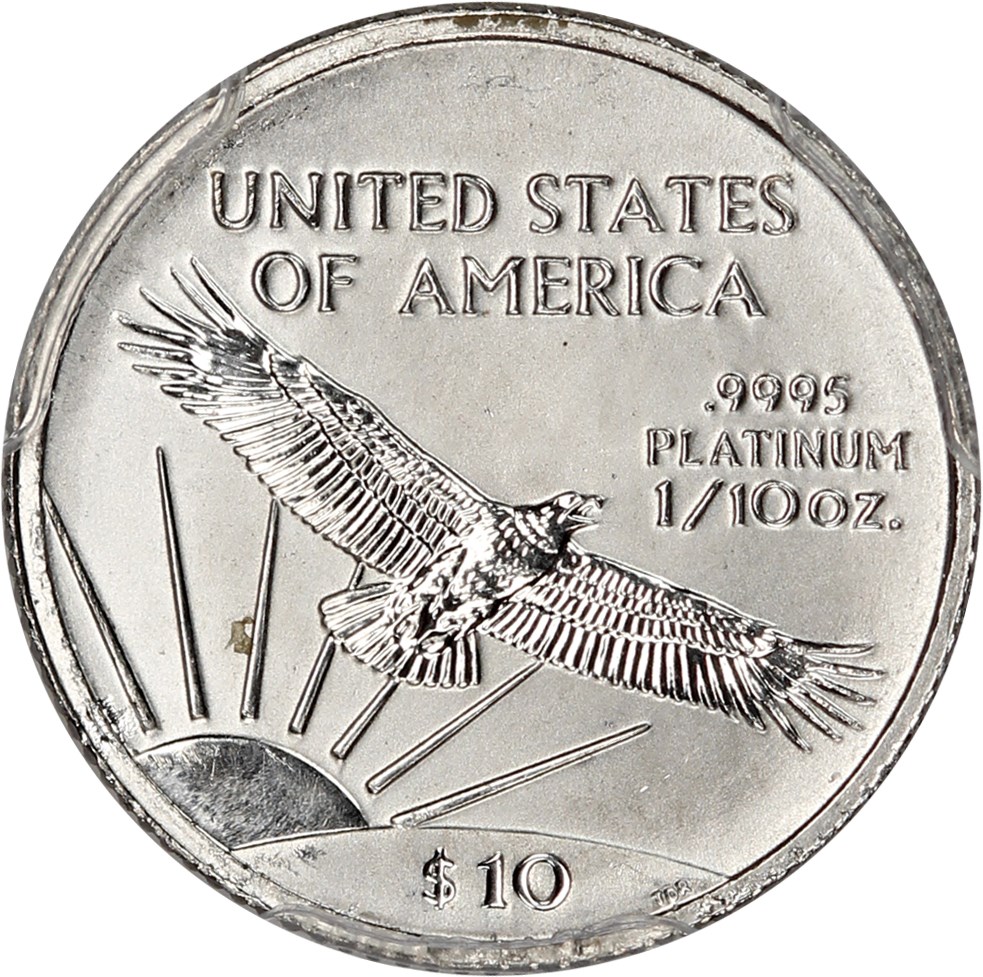 image for: 1998 Platinum Eagle $10 PCGS MS68