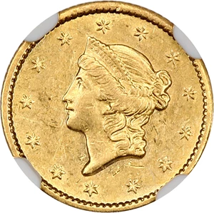 image for: 1854-S G$1 NGC AU58