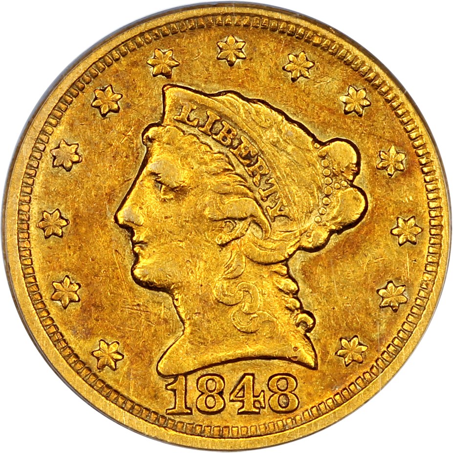 image for: 1848-D $2 1/2 PCGS XF40