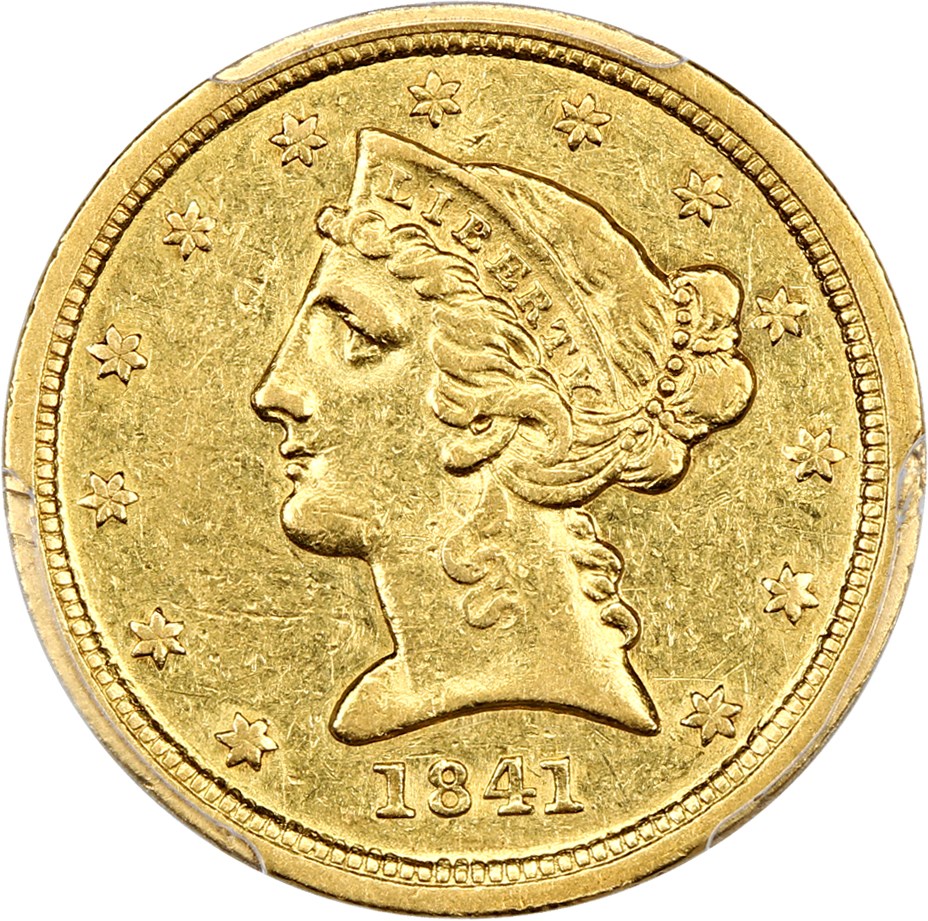 image for: 1841-C $5 PCGS XF45