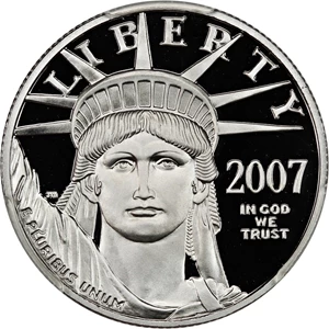 image for: 2007-W Platinum Eagle $50 PCGS Proof 69 DCAM