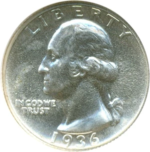 image for: 1936 25c NGC Proof 65