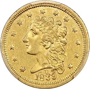image for: 1839-D $2 1/2 PCGS XF45