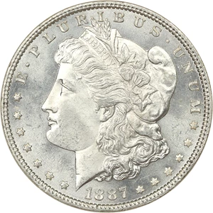 image for: 1887 $1 NGC MS65 PL
