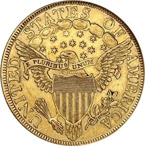 image for: 1799 $10 NGC/CAC AU55 (Large Stars Obverse)