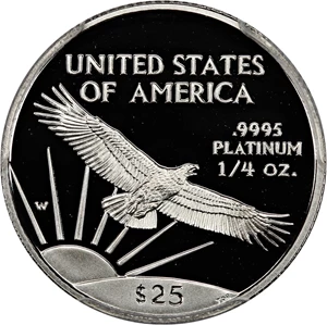 image for: 1997-W Platinum Eagle $25 PCGS Proof 69 DCAM