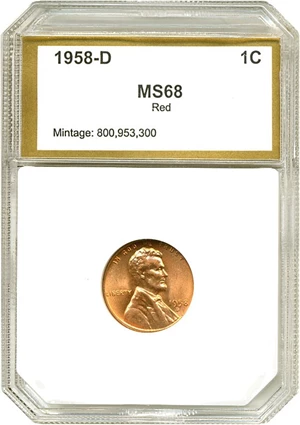 image for: 1958-D 1c PCI MS68 RD