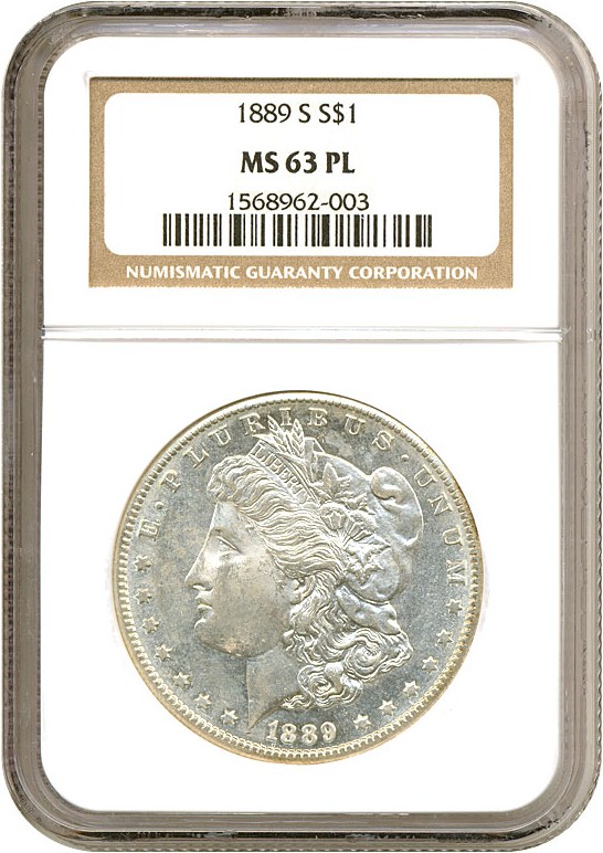 image for: 1889-S $1  NGC MS63 PL
