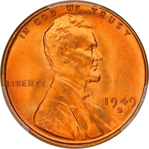 image for: 1949-S 1c PCGS MS67 RD