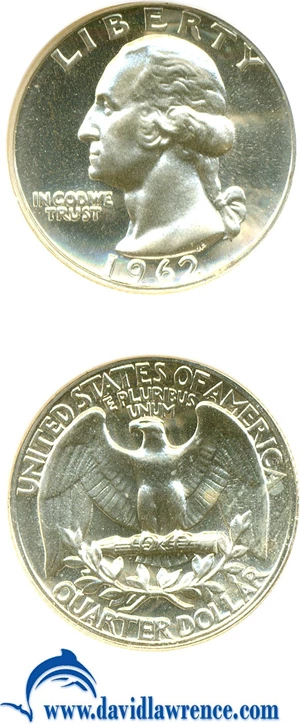 image for: 1962 25c PCI Proof 69 DCameo