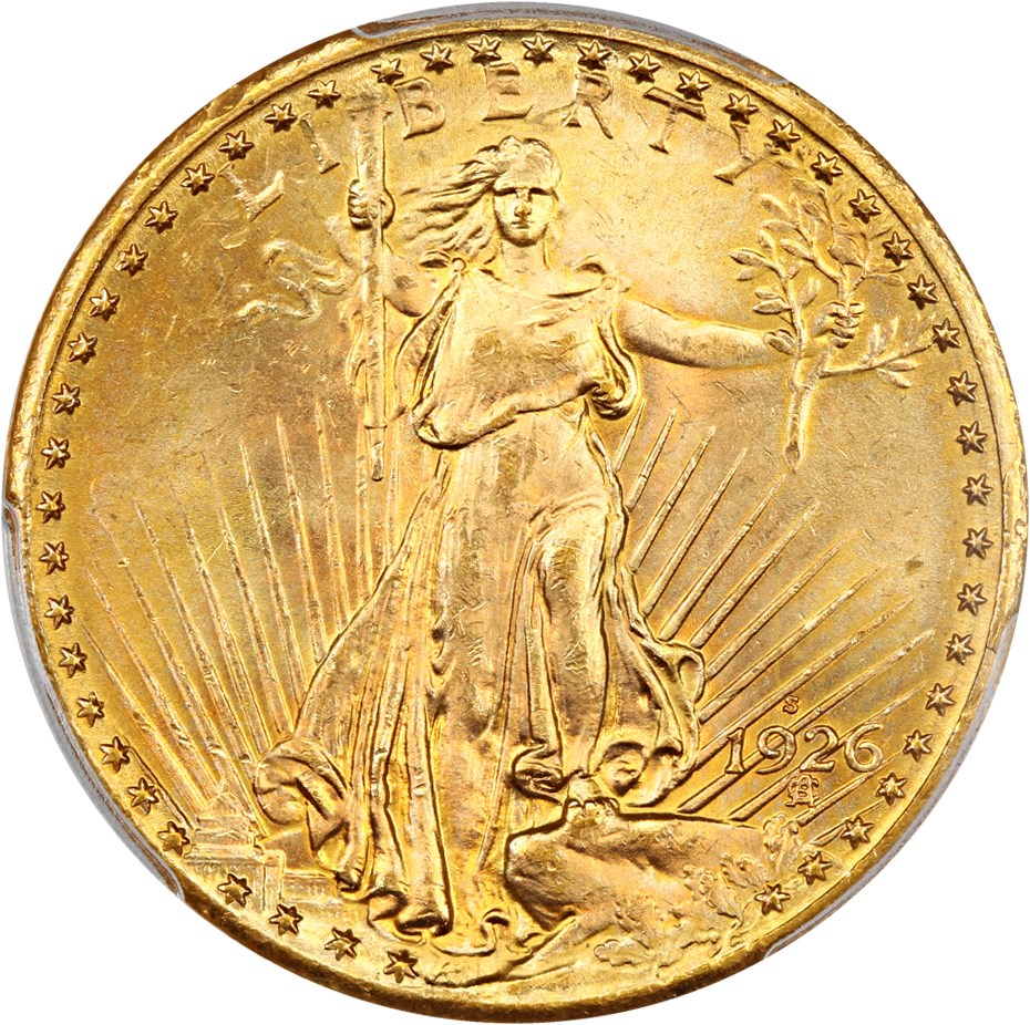 image for: 1926-S $20 PCGS/CAC MS64