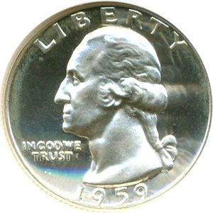 image for: 1959 25c NGC Proof 67 UCameo