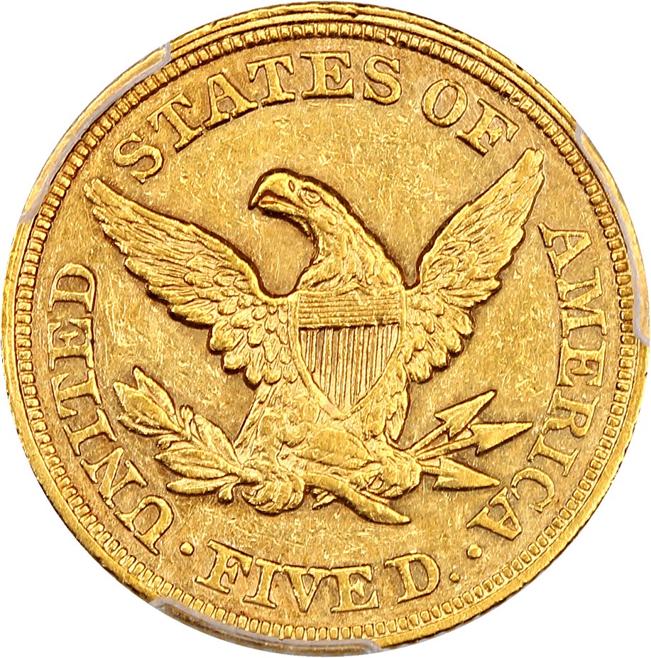 image for: 1865 $5 PCGS AU53