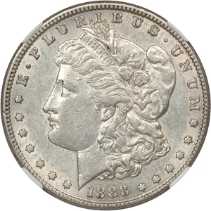 image for: 1888-S $1 NGC AU50