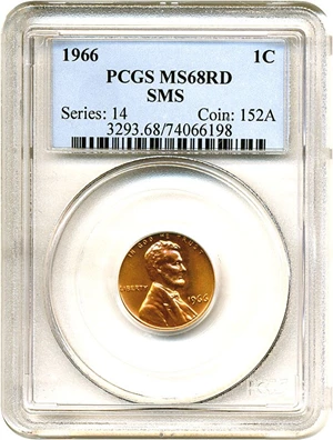 image for: 1966 1c SMS PCGS MS68 RD