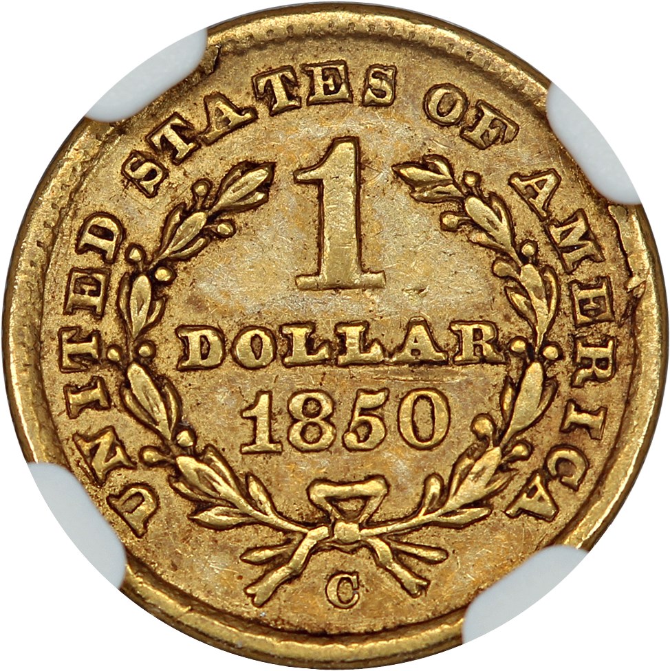image for: 1850-C G$1 NGC AU50