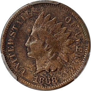 image for: 1868 1c PCGS VG-10