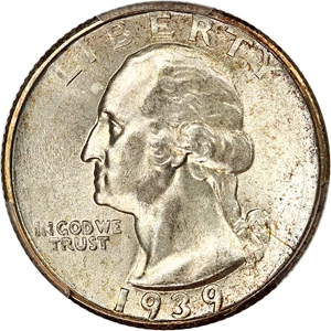 image for: 1939-S 25c PCGS MS67+