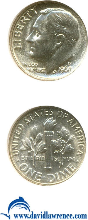 image for: 1968-D 10c NGC MS68