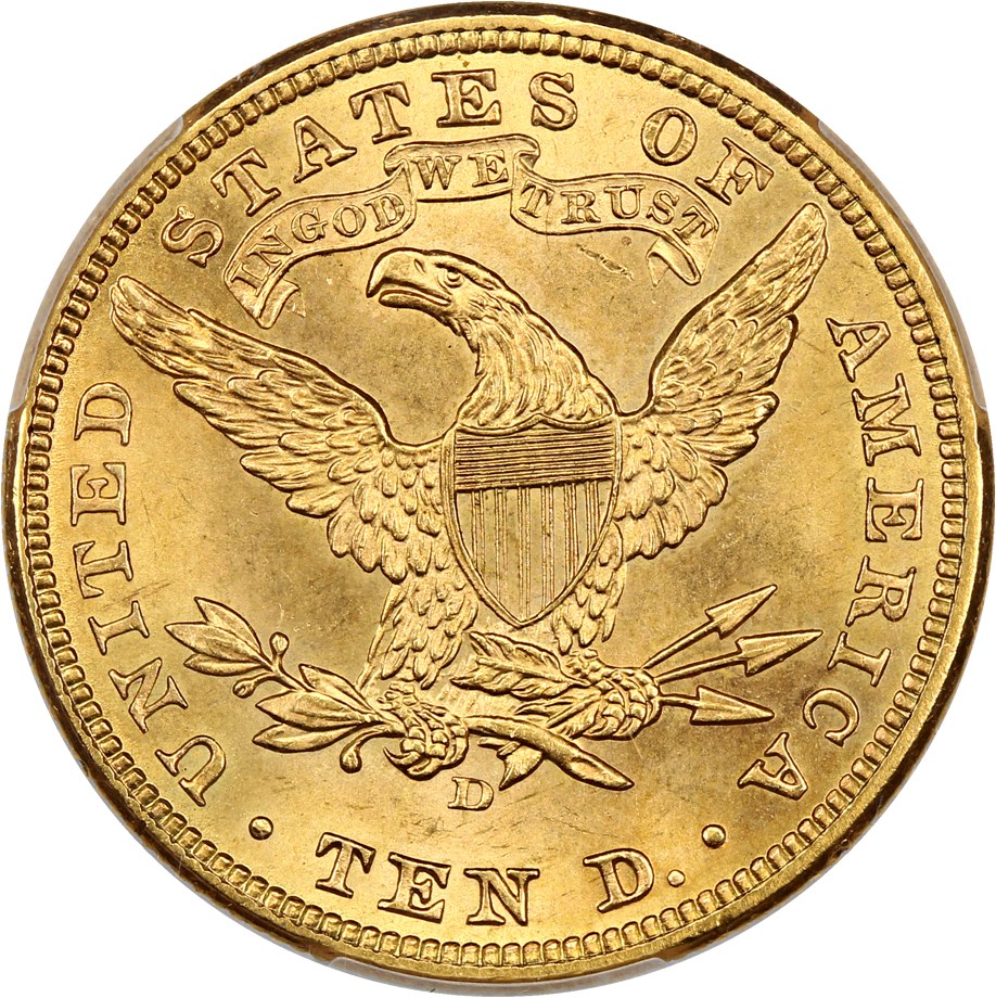 image for: 1907-D $10 PCGS MS65