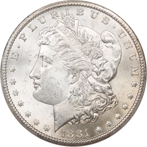 image for: 1881-CC $1 PCGS MS63 ex: GSA Hoard