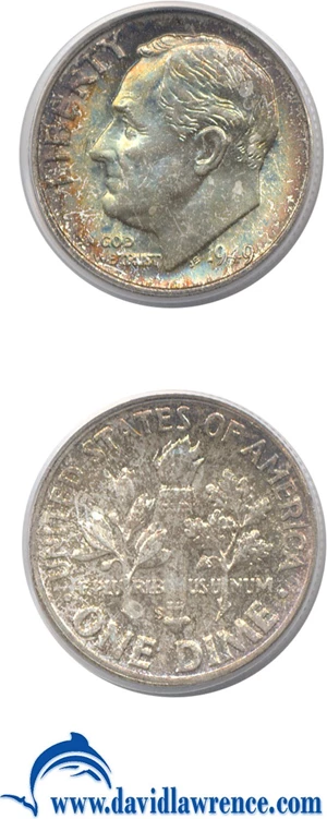image for: 1949-S 10c PCGS MS67 FB