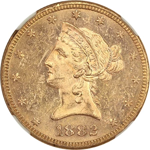image for: 1882 $10 NGC MS62 PL
