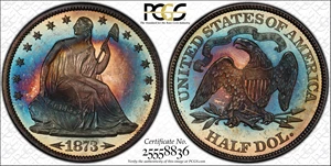 image for: 1873 50c PCGS/CAC Proof 66 (Arrows) ex: Perfection Collection