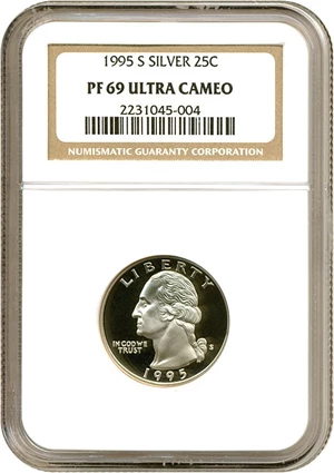image for: 1995-S 25c Silver NGC Proof 69 UCameo