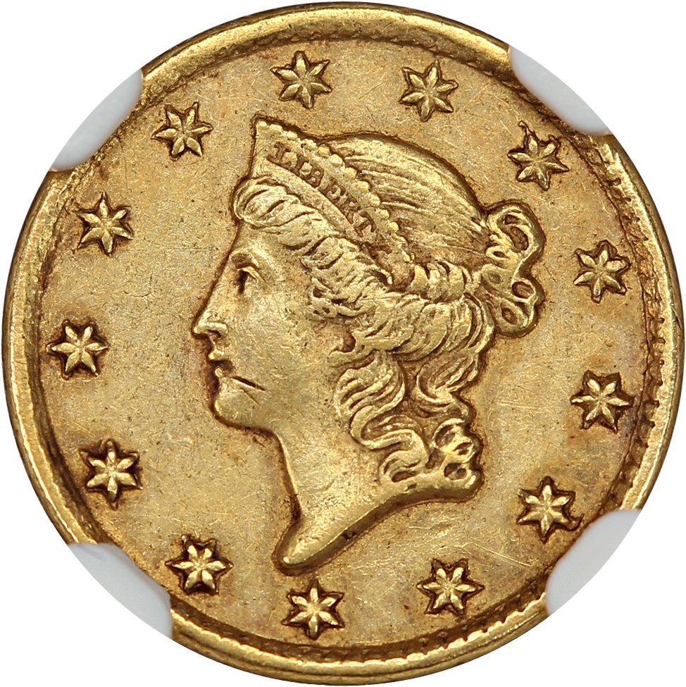 image for: 1850-C G$1 NGC AU50