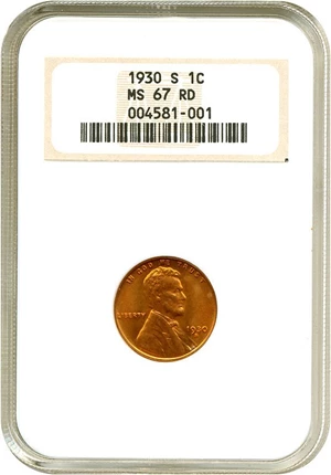 image for: 1930-S 1c NGC MS67 RD