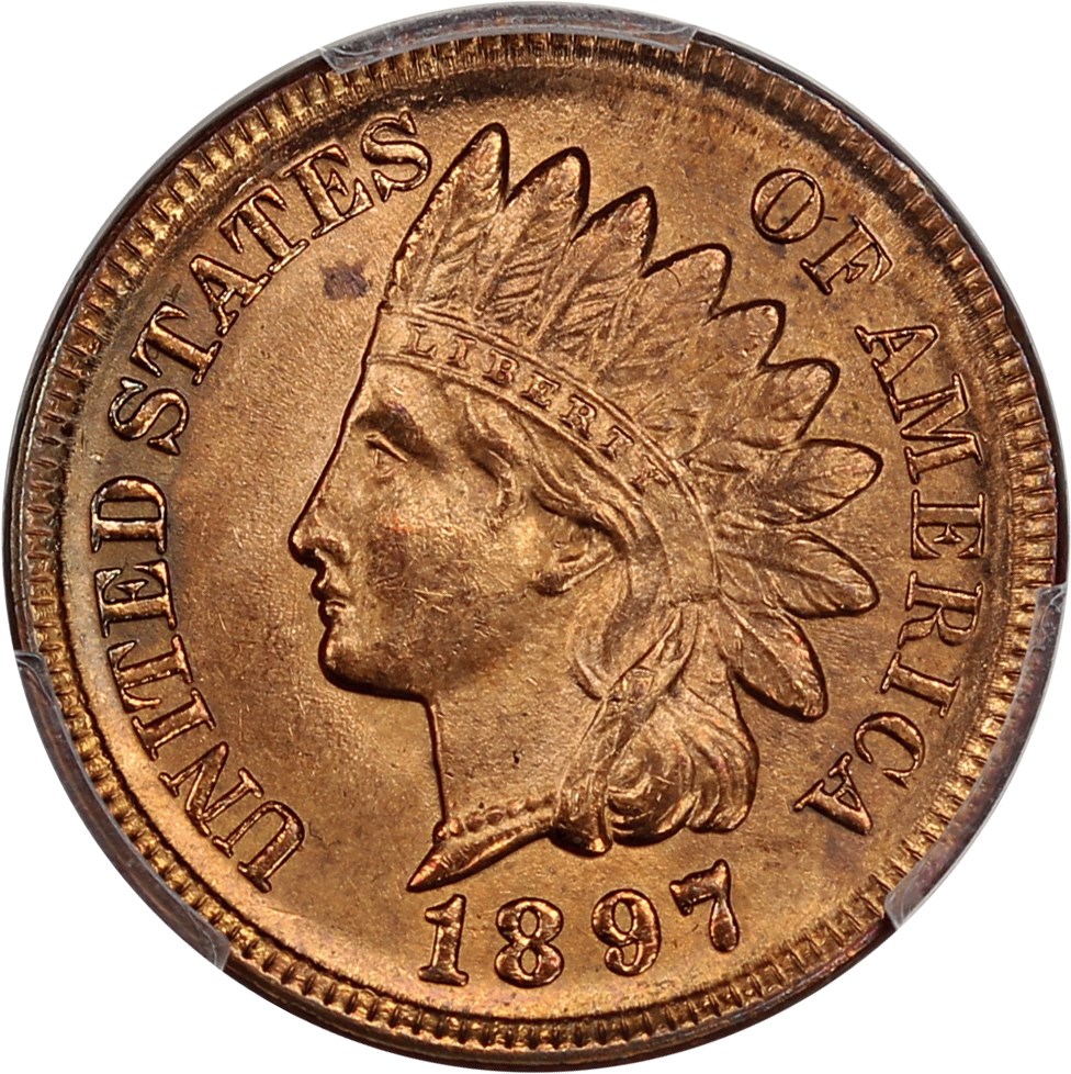image for: 1897 1c PCGS MS65 RD