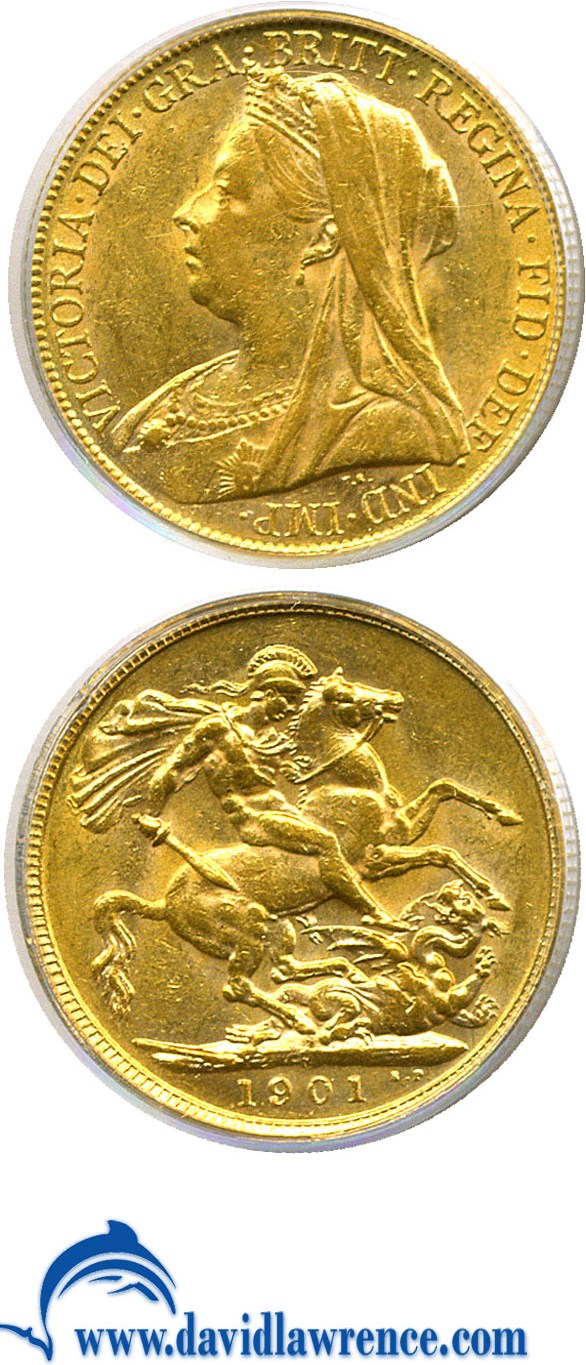 image for: Australia: 1901-P Sov (KM-13) PCGS AU55 