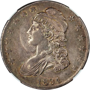 image for: 1834 50c NGC AU Details (Large Date, Large Letter, Cleaned)