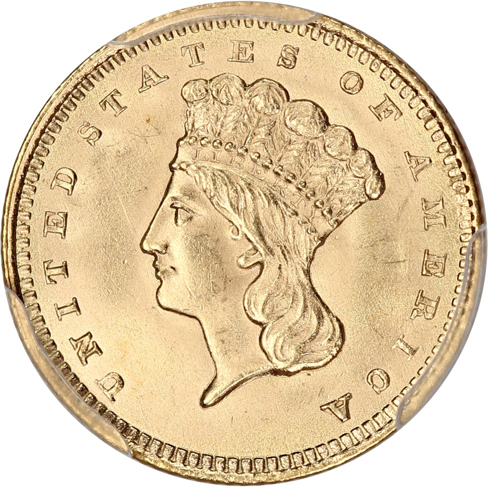 image for: 1859 G$1 PCGS/CAC MS66