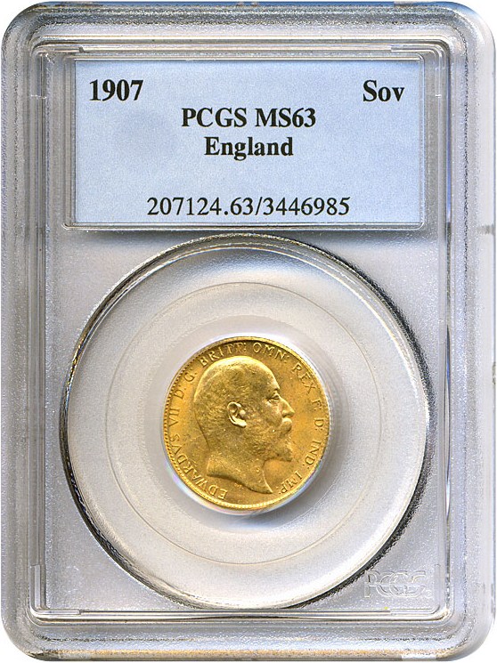 image for: Great Britain: 1907 Sov  PCGS MS63   