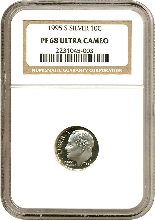 image for: 1995-S 10c Silver NGC Proof 68 UCameo