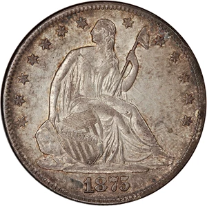 image for: 1875 50c NGC/CAC AU53