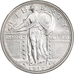 image for: 1917-S Type 1 25c NGC MS65